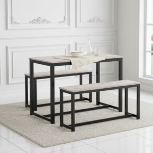 MyHomeStore Modern Dining Table Set - 4 Chairs, Compact & Stylish