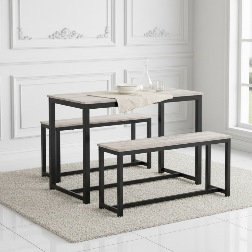 MyHomeStore Modern Dining Table Set - 4 Chairs, Compact & Stylish