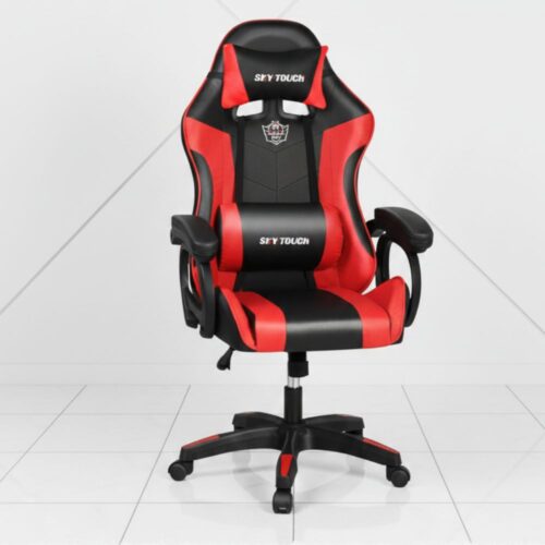 black ergonomic gaming chair with lumbar support