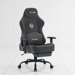 grey ergonomic reclining gaming chair