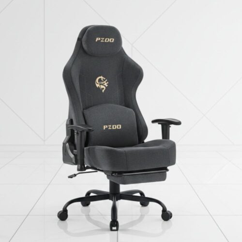 grey ergonomic reclining gaming chair