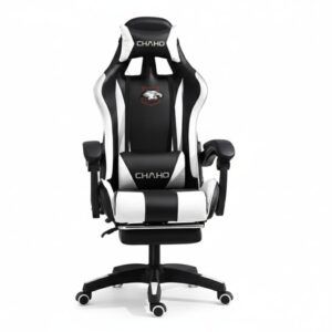ergonomic gaming chair with footrest and 360 swivel