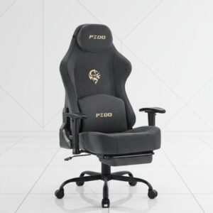 grey ergonomic reclining gaming chair