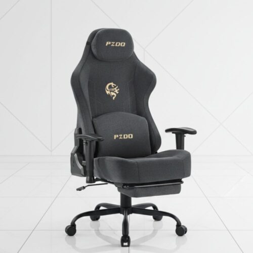 grey ergonomic reclining gaming chair