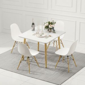 Modern Dining Table - Versatile Design for Kitchen, Lounging Spaces, and Cafeterias