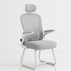 ergonomic mid-back gaming office chair with headrest and armrests