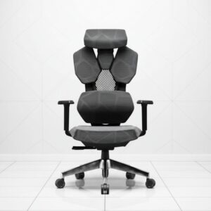 black and red ergonomic gaming chair with lumbar support