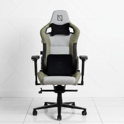 spearmint ergonomic gaming chair with lumbar support and footrest