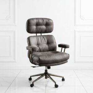 black ergonomic gaming chair with footrest and lumbar support