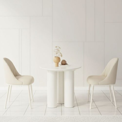 Cream White Dining Table - Stylish & Functional Centerpiece for Everyday Meals in Your Home