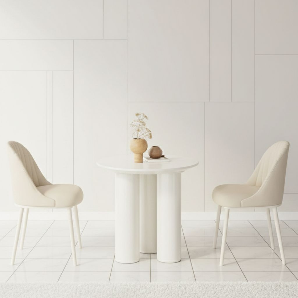 Cream White Dining Table - Stylish & Functional Centerpiece for Everyday Meals in Your Home