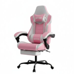 ergonomic gaming chair with footrest lumbar support