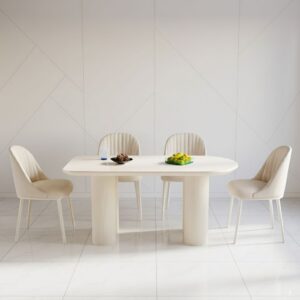 Round Folding Expandable Dining Table, Drop Leaf Design for 2-4 People in Small Spaces