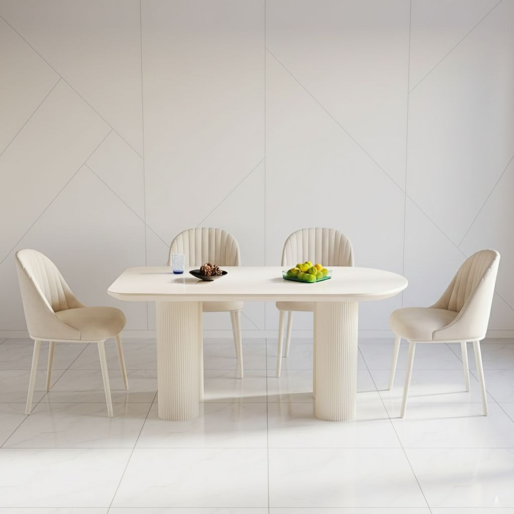 Round Folding Expandable Dining Table, Drop Leaf Design for 2-4 People in Small Spaces