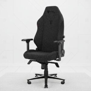 black PU leather gaming chair ergonomic with lumbar support