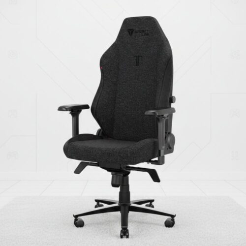 black PU leather gaming chair ergonomic with lumbar support