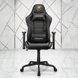 ergonomic PU leather gaming chair with reclining and 4D armrests