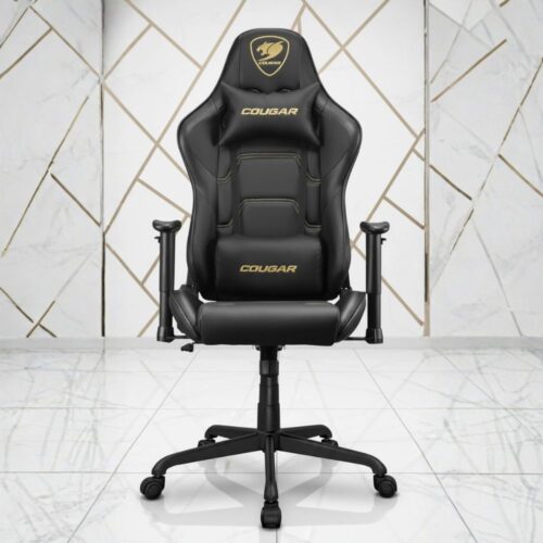 ergonomic PU leather gaming chair with reclining and 4D armrests