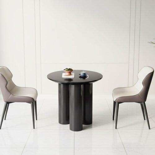 Black Dining Table - Essential Furniture Piece with DIY Assembly for Kitchens and Dining Rooms