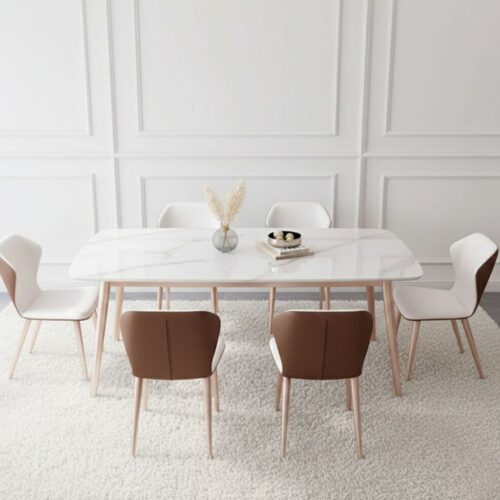 Industrial Rectangular Dining Table - Multipurpose & Ergonomic Design for Home and Office