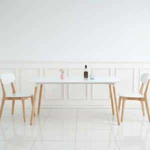 White Dining Table Without Furniture L150xW90xH75cm - Versatile Table for Home Dining Areas