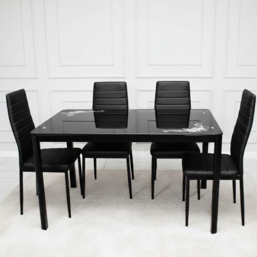 Glass Dining Table - Sleek and Elegant Design for Contemporary Dining Spaces and Home Use