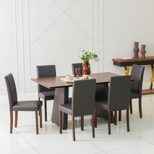 Elegant Rectangular Dining Table - Versatile Design for Family Meals in Modern Homes