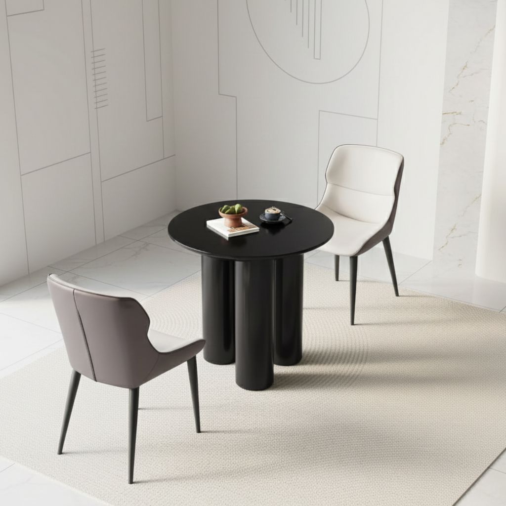 Black Dining Table - Stylish and Versatile Design for Contemporary Home and Kitchen Spaces