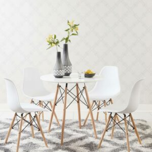 Rectangular Dining Table - Cushioned and Scratch-Resistant for Modern Apartments & Compact Living Spaces