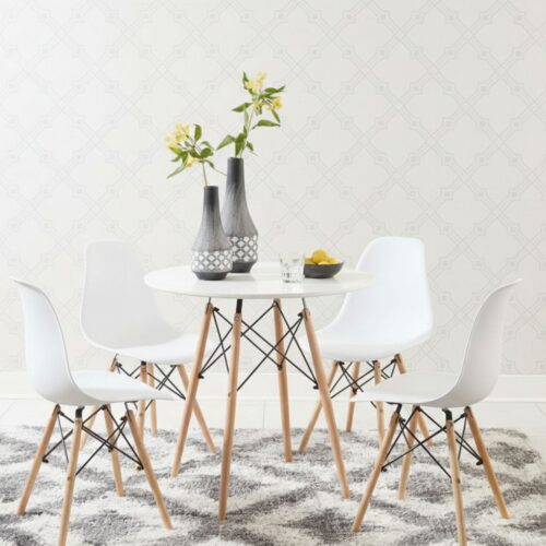 Rectangular Dining Table - Cushioned and Scratch-Resistant for Modern Apartments & Compact Living Spaces