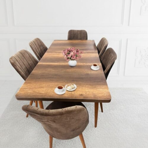 Rectangular Dining Table with Black Metal Legs - Perfect for Kitchen, Dining Room, Office, and Cafeteria