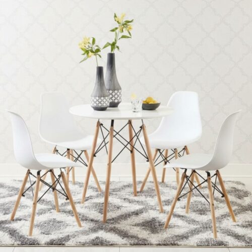 4 Seater Modern Wooden Dining Table - Contemporary Design for Kitchen and Dining Room