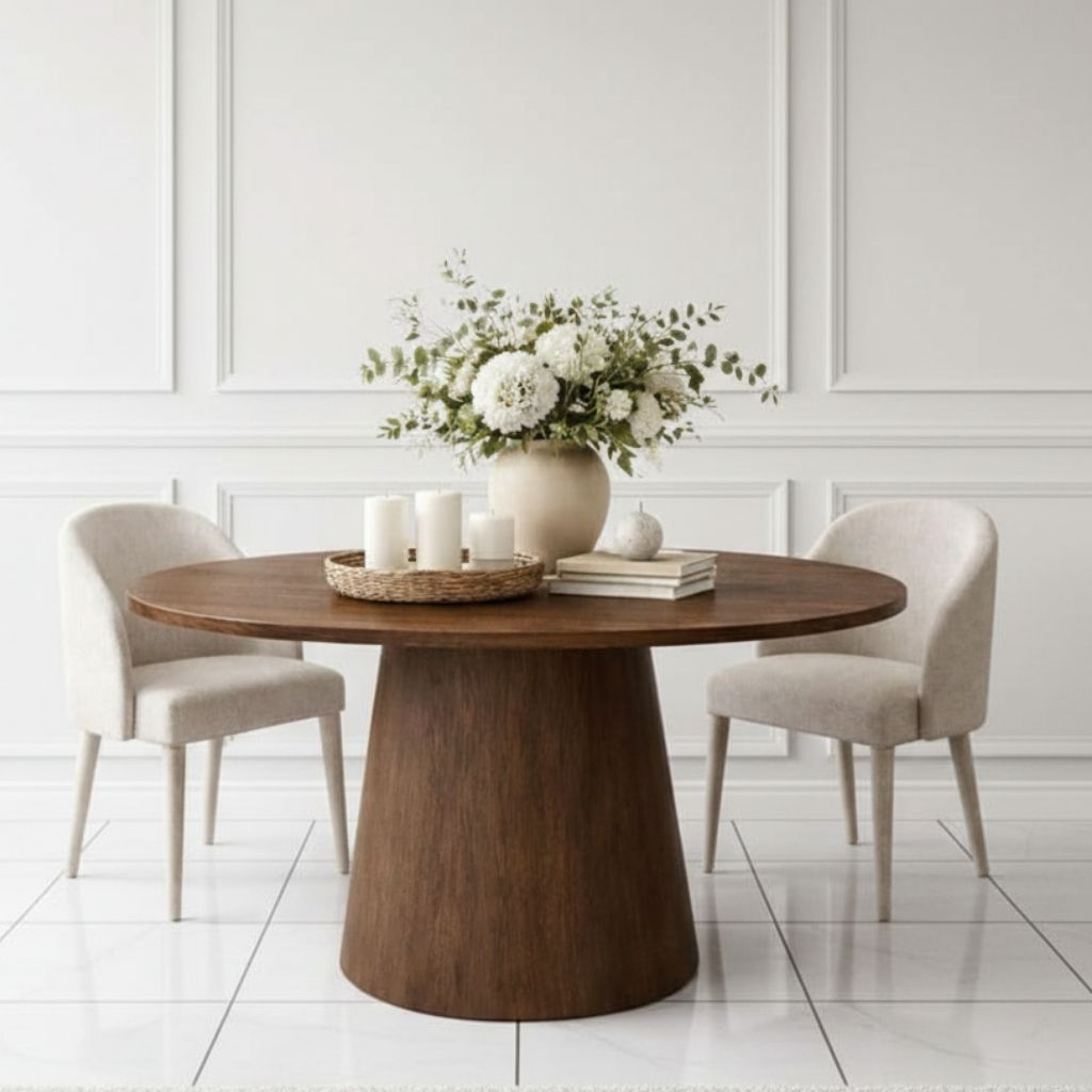 Modern Pedestal Dining Table - Stylish Centrepiece Design for Contemporary Living Spaces