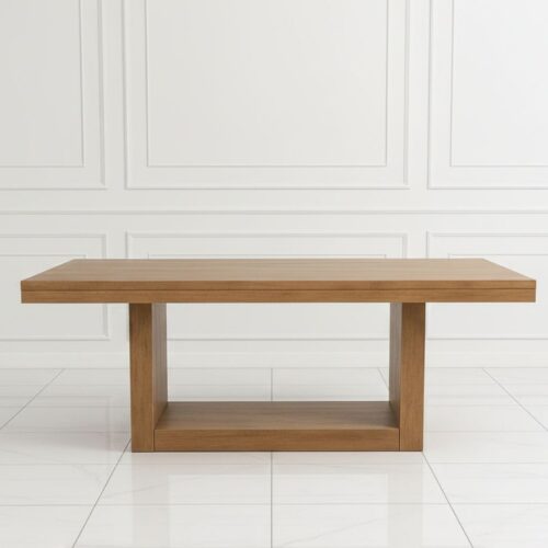 Rustic Style Dining Table - Sturdy Farmhouse Design for Kitchen and Dining Room