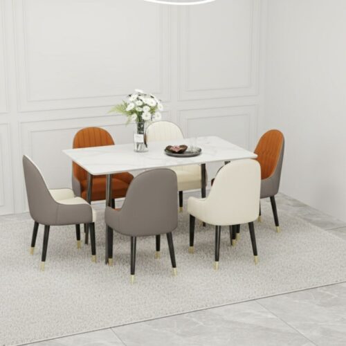 Rectangular Wooden Dining Table for 2-4 Seaters, Modern Kitchen Furniture, 100x60x75cm