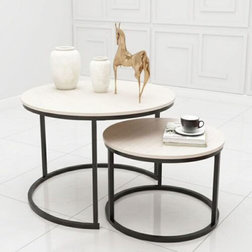 4 Seater Industrial Wood Dining Table - with Metal Legs, Space-Saving Design for Kitchen & Living Room