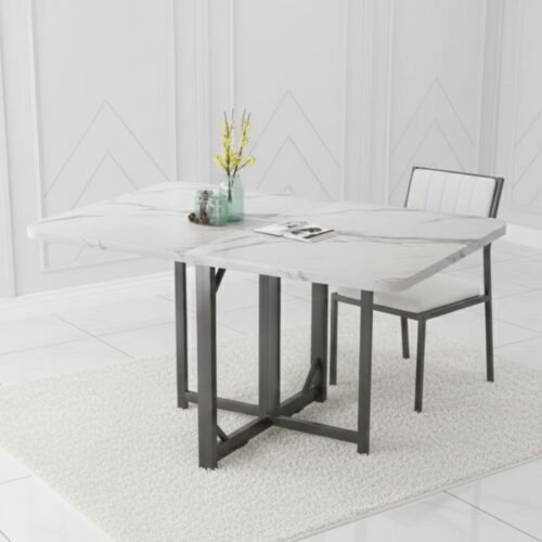 Modern Wooden Extendable Dining Table - Multifunction Expandable Design for Small Kitchens and Living Rooms