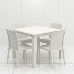 Plastic Dining Table - Durable and Lightweight Design for Versatile Indoor and Outdoor Living Spaces