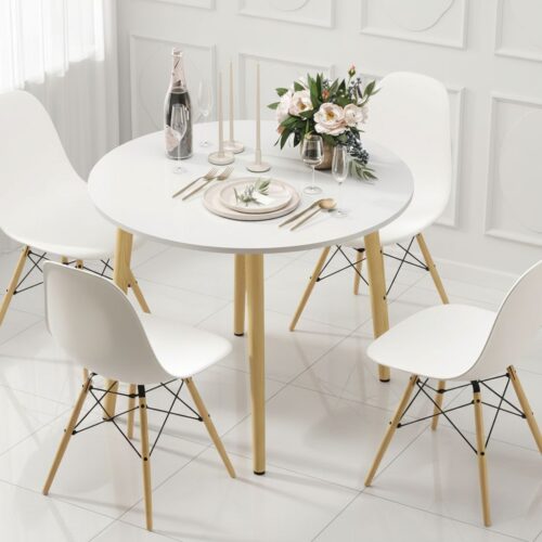 Modern 4 Seater Dining Table - Stylish & Functional Design Perfect for Kitchen, Dining Areas, and Cafeterias