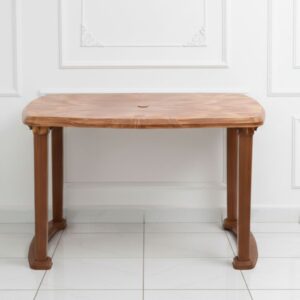 4 Seater Wooden Dining Table with Elegant Sandalwood Finish - Ideal for Home & Dining Room