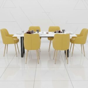 8 Seater Modern Wooden Dining Table - Elegant Design for Kitchen and Living Room Furniture