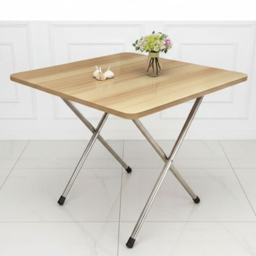 Multifunctional Folding Metal Dining Table - Durable and Compact Design for Space-Saving Home & Office Use