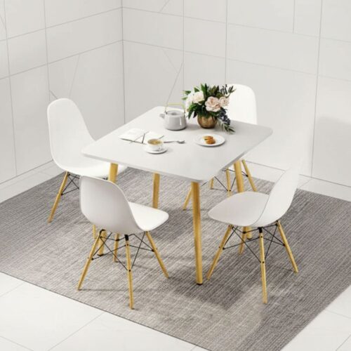 Space-Saving Modern Square 4 Seater Dining Table for Kitchens and Small Apartments