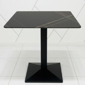 4 Seater Wooden Rectangular Dining Table - Durable Design with Metal Legs for Kitchen, Dining Room & Restaurant