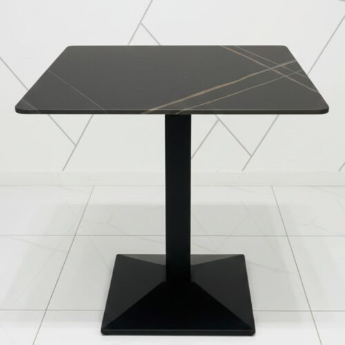 4 Seater Wooden Rectangular Dining Table - Durable Design with Metal Legs for Kitchen, Dining Room & Restaurant