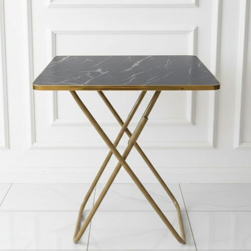 Compact Foldable Multi-Purpose Dining Table - Black, Portable & Lightweight for Home & Office Use