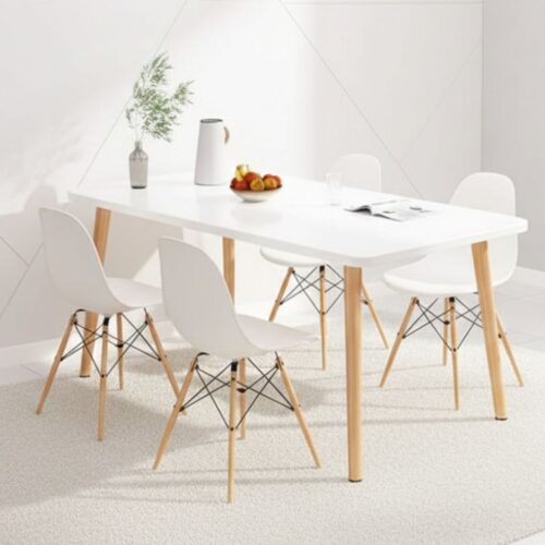 Modern Rectangular Dining Table - Stylish 100cm Kitchen & Dining Room Table for Contemporary Homes