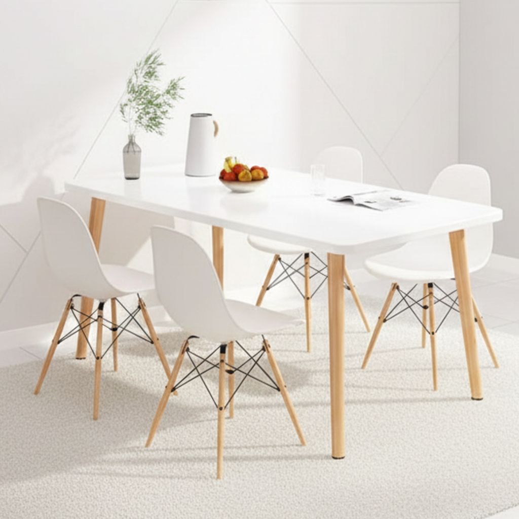 Modern Rectangular Dining Table - Stylish 100cm Kitchen & Dining Room Table for Contemporary Homes
