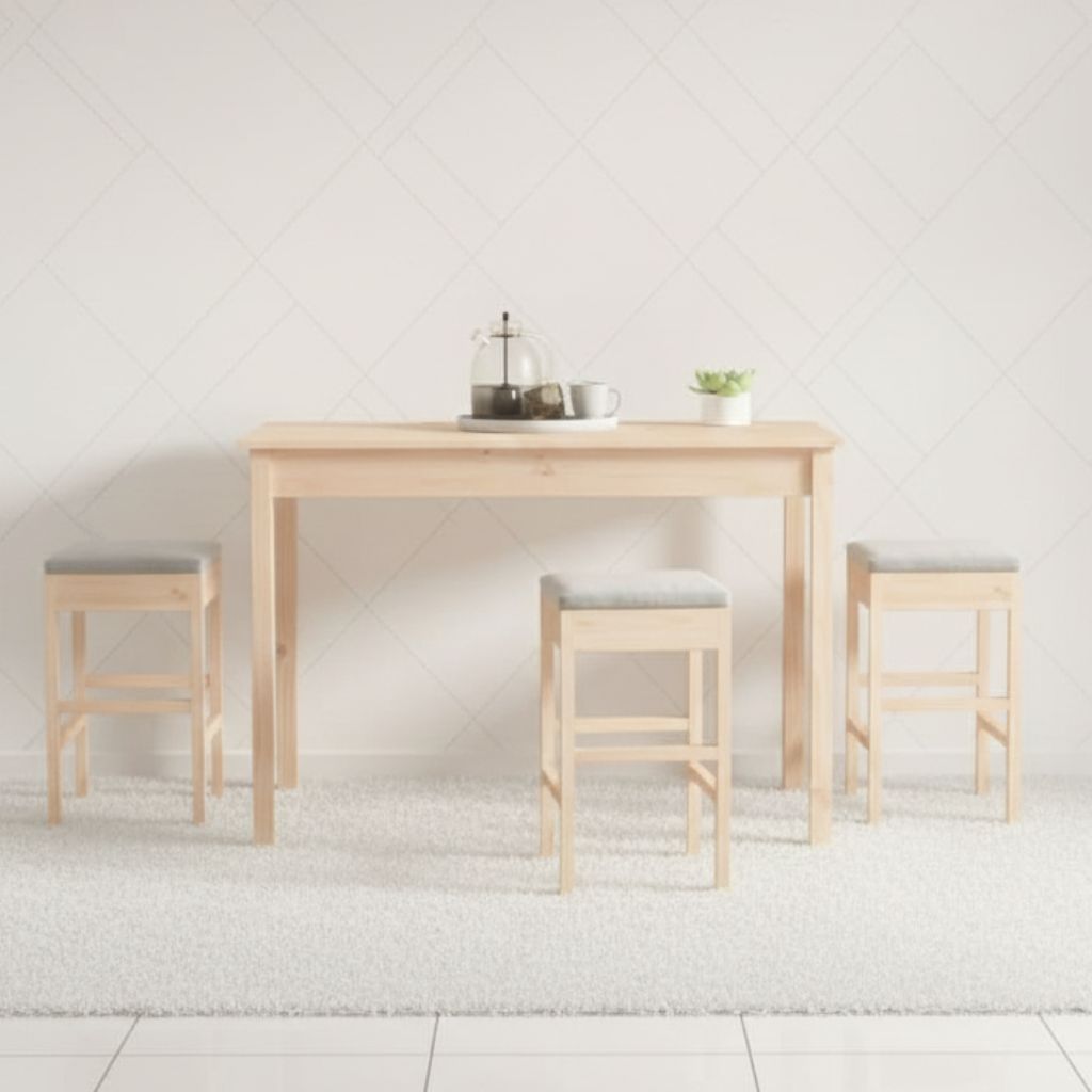 MDF Top Counter Dining Table with Metal Legs - Durable 120x60x105 cm for Kitchen & Restaurant