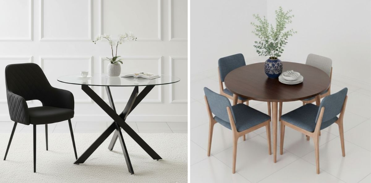 Glass and Wood dining table